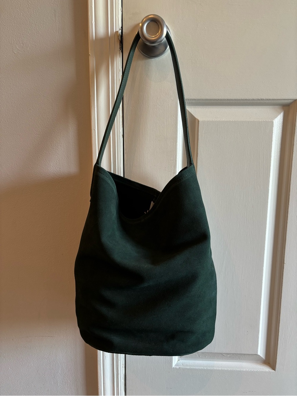 J. Crew Berkeley Bucket Bag in Midnight Foliage Suede - Picture 5 of 9